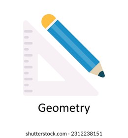 Geometry Vector  Flat Icon Design illustration. Education and learning Symbol on White background EPS 10 File