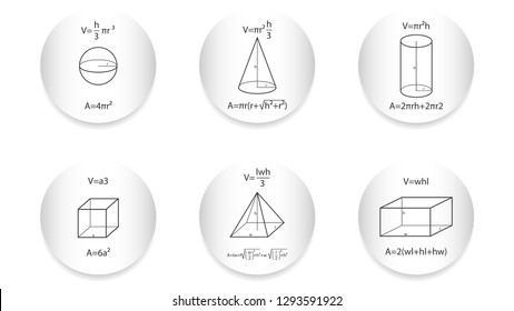 Geometry vector. Geometry formulas