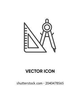 Geometry vector icon. Modern, simple flat vector illustration for website or mobile app.Geometry tool symbol, logo illustration. Pixel perfect vector graphics	