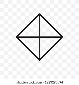 Geometry vector linear icon isolated on transparent background, Geometry transparency concept can be used for web and mobile