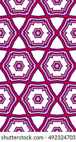 geometry vertical banner. seamless. blue, red color. vector illustration. for design, textile, 