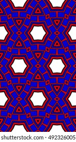 geometry vertical banner. seamless. blue, red color. vector illustration. for design, textile, poligraphy,