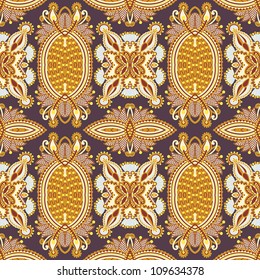 geometry vintage floral seamless pattern