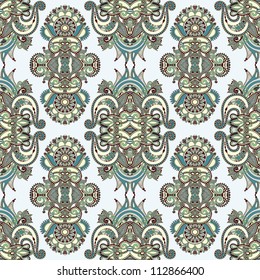 geometry vintage floral seamless pattern