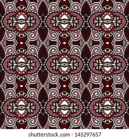 geometry vintage floral seamless pattern