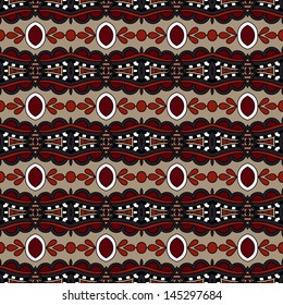 geometry vintage floral seamless pattern