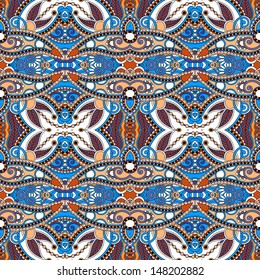 geometry vintage floral seamless pattern