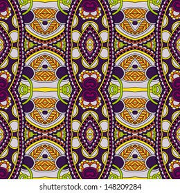 geometry vintage floral seamless pattern