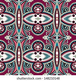 geometry vintage floral seamless pattern