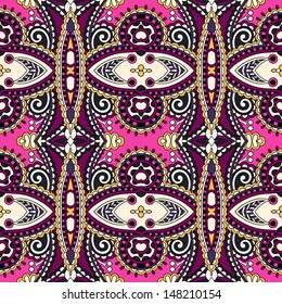 geometry vintage floral seamless pattern