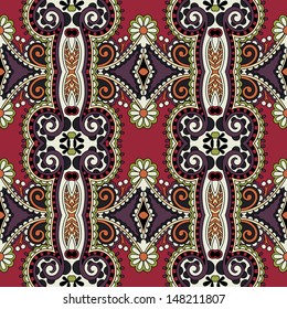 geometry vintage floral seamless pattern
