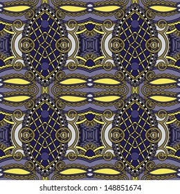 geometry vintage floral seamless pattern