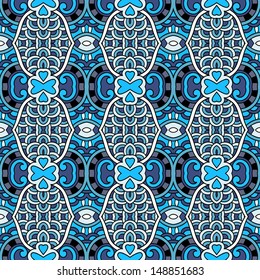 geometry vintage floral seamless pattern