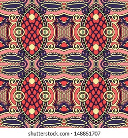 geometry vintage floral seamless pattern
