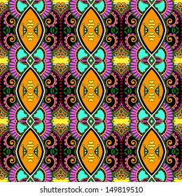 geometry vintage floral seamless pattern