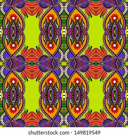 geometry vintage floral seamless pattern