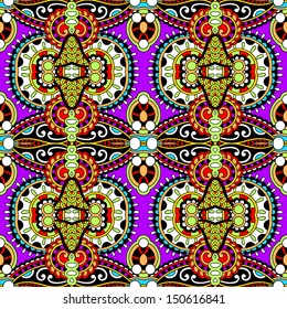 geometry vintage floral seamless pattern