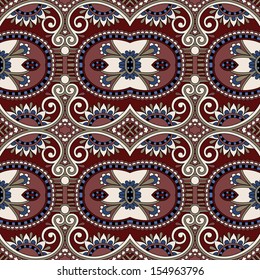 geometry vintage floral seamless pattern
