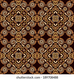 geometry vintage floral seamless pattern