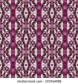 geometry vintage floral seamless pattern