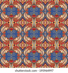 geometry vintage floral seamless pattern