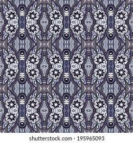 geometry vintage floral seamless pattern
