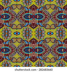 geometry vintage floral seamless pattern, ethnic style, you can use for packaging, textile design or scrapbooking