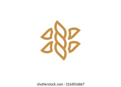 Vector de logotipo de monolina de época geométrica