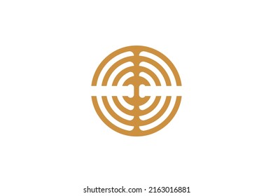 Geometry Vintage Monoline Logo Vector
