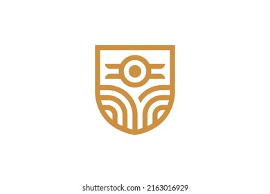 Geometry Vintage Monoline Logo Vector