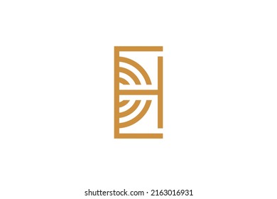 Geometry Vintage Monoline Logo Vector