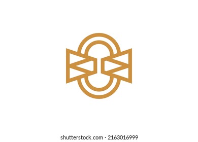 Geometry Vintage Monoline Logo Vector