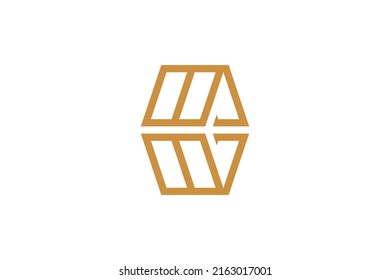 Geometry Vintage Monoline Logo Vector