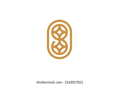 Geometry Vintage Monoline Logo Vector