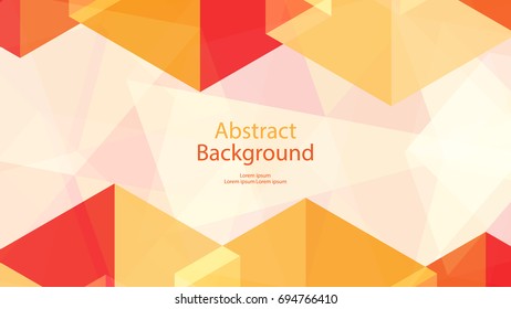 Geometry Warm tone and Orange color background abstract art vector