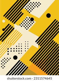 Geometry in Yellow Vibrant Illusions