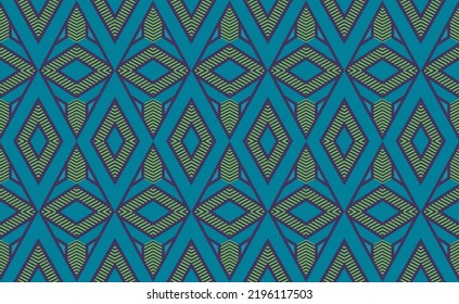 geometry zig zag vector pattern. ethnic seamless ornament diagonal square shapes. purple abstract background, green stripped lines. Vector illustration.