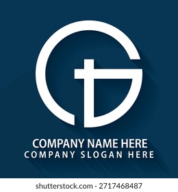 Geometrycal G letter, Round G letter minimal abstract logo.