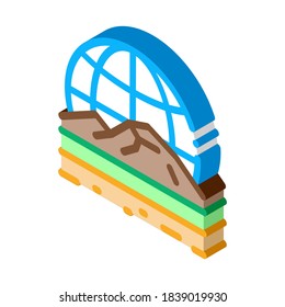 geomorphology science icon vector. isometric geomorphology science sign. color isolated symbol illustration