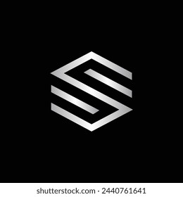 geomteric and abstract letter S linear logo design. Simple and modern letter S logo initial