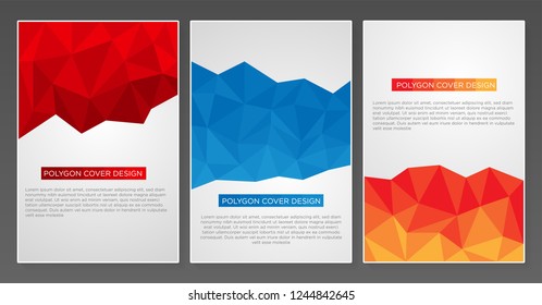 geomteric lowpoly cover background with triangle design vector eps 10