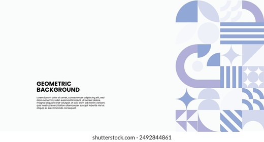 material geométrico de fondo con color suave, púrpura suave y azul suave. se puede utilizar para Elementos de certificados, presentaciones, Anuncios, fuentes de diseño, embalaje, páginas de destino, etc