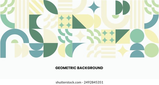 geomtric material background with soft colour, green pastell. can be used for certificate elements, presentations, banners, design feeds, packaging, landing pages, etc