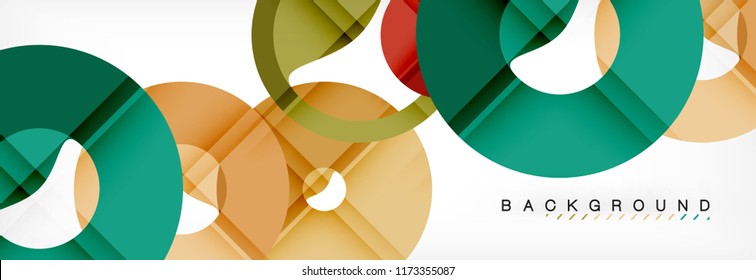 Geomtric modern backgrounds, rings abstract template, vector illustration