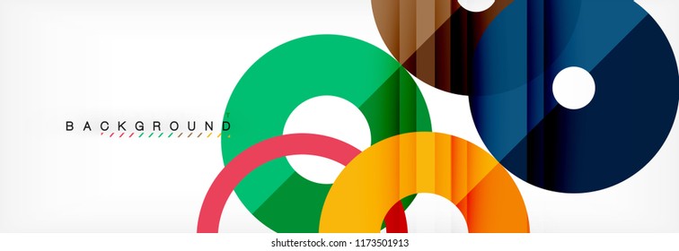 Geomtric modern backgrounds, rings abstract template, vector illustration