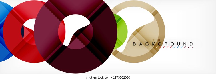 Geomtric modern backgrounds, rings abstract template, vector illustration