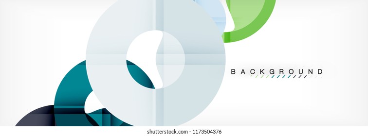 Geomtric modern backgrounds, rings abstract template, vector illustration