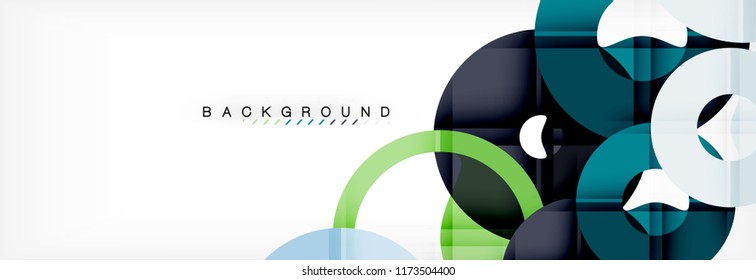 Geomtric modern backgrounds, rings abstract template, vector illustration
