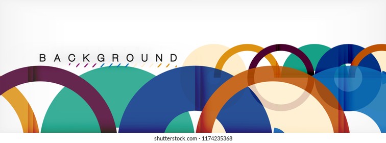 Geomtric modern backgrounds, rings abstract template, vector illustration