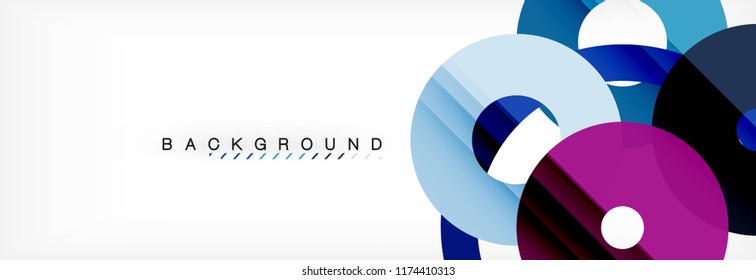 Geomtric modern backgrounds, rings abstract template, vector illustration